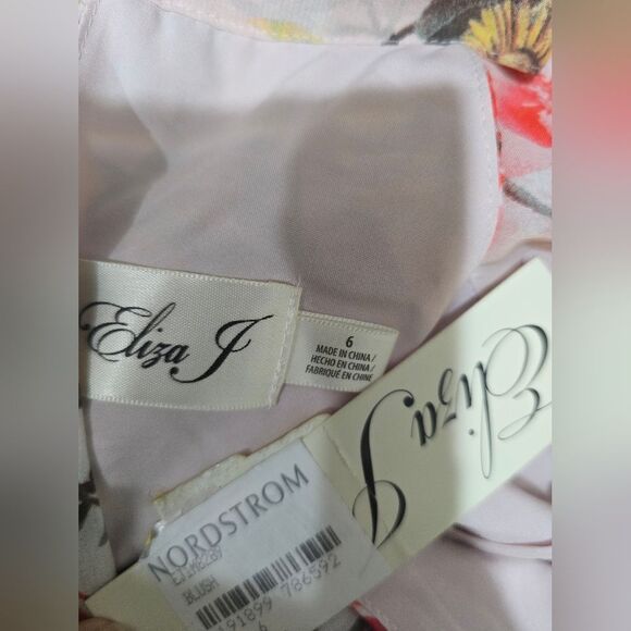 Eliza J Floral-Print Halter-Neck Maxi Dress NWT Size 6 Pink - Picture 4 of 4